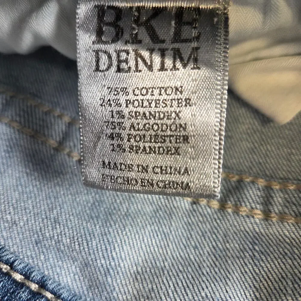 BKE Nolan Distressed Denium Med Wash, Straight Leg, Stretch Classic Fit 38wx34L